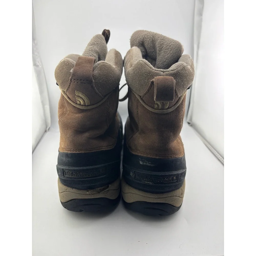 The North Face Mens Waterproof Winter Snow Boots Brown Suede Size 11 N-3343